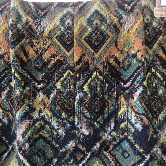 J Jill Size Medium Fully Lined Geometric Print Stretch Skirt - Picture 10 of 13